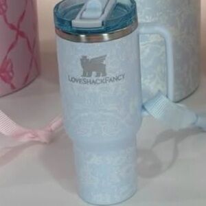 LoveShackFancy Stanley ProTour Ornament keychain Pink COQUETTE BOW CHANTILLY